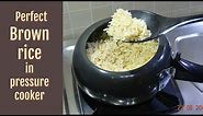 How to cook perfect Brown rice in pressure cooker | Brown Rice Recipe | Rice recipe | KabitasKitchen