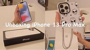 iPhone 13 pro max silver unboxing 🍎 (aesthetic)