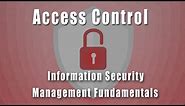 Access Control | Information Security Management Fundamentals Course