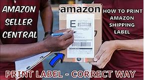 How to print Amazon Shipping Label | Correct way to Print Shipping Label | Amazon Seller central