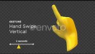 3D Hand Emoticon Gesture Click And Swipe | Motion Graphics - Envato elements