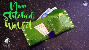 Non-stitched, handcrafted leather wallet + Pattern