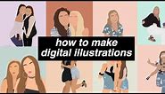 How to make Digital Illustrations (easy) on iPhone!