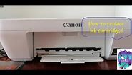 How to replace or install ink cartridges for Canon MG2560 printer change ink cartridge
