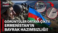 Ermenistan Askerlerinin Azerbaycan Bayrağı Diken Askerlere Ateş Açtığı Görüntüler Ortaya Çıktı