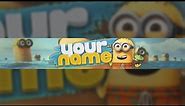 Free EPIC Minions BANNER PSD TEMPLATE | 2016 | CathGraphics