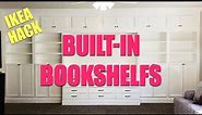 DIY Built in Bookshelves around TV