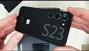 Samsung S23 Phantom Black Unboxing + Twix Camera focus test asmr