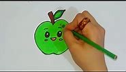 Drawing the magic green apple. 🍏🍎