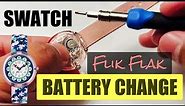 Swatch Battery Replacement | Swatch Flik Flak | Battery Replacement Swatch Flik Flak London Flower