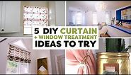5 Curtains & Window Treatments to Try This Weekend | DIY Curtain Ideas