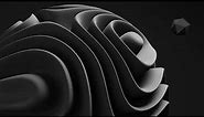 3D Matte Black Geometric Abstract Background Animated Cool Loop VJ Video Effect