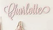 Personalized Custom Wooden Name Sign - CHARLOTTE Font Baby Name Sign For Nursery and Wall Decor (12"-55" Wide) - PAINTED Wood Letter Nursery Decor - Wall Art For Girl or Boy Room By 48 Hour Monogram