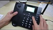 Quadband Wireless Desk Phone with SMS Function - 2.4 Inches