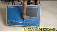 27" Bezel Less Samsung LF27T350FHWXXL Monitor Unboxing | IPS Monitor Super Slim Gaming Monitor