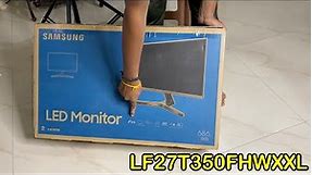 27" Bezel Less Samsung LF27T350FHWXXL Monitor Unboxing | IPS Monitor Super Slim Gaming Monitor