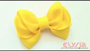 Yellow Cute Ribbon Bow - Hair Bow | DIY by Elysia Handmade
