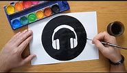 How to draw a headphone icon