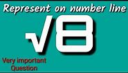 Represent root 8 on the number line, Locate root 8 on the number line, √8 on the number line.