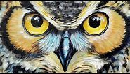 Easy Owl Acrylic Painting LIVE Tutorial
