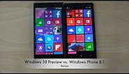 Windows 10 Preview vs. Windows Phone 8.1 - Review (4K)