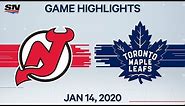 NHL Highlights | Devils vs Maple Leafs – Jan. 14, 2020