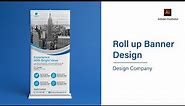 how to design professional roll up banner adobe illustrator