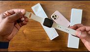 Gold stainless steel apple watch series 8 unboxing and setup | restore from old Apple Watch