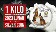 Unboxing 2023 Year of the Rabbit 1 Kilo Silver Coin with Gold Privy Mark