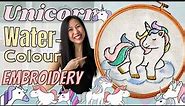 Unicorn Embroidery | Hand embroidery Unicorn Design | How to sew a unicorn using an embroidery hoop