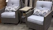 These chairs rock and swivel. Perfect for a patio. Find it at Costco #costco #costcoguide #homedecor #patio