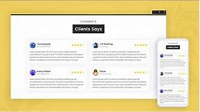 Responsive Customer Reviews on Website Only Using HTML and CSS