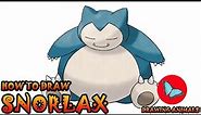 How To Draw Snorlax Pokemon | Drawing Animals