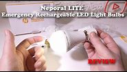 Neporal LITE Emergency Rechargeable LED Light Bulbs REVIEW