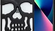 2023 Luxury Plating Skull Phone Case - for iPhone 12 Pro Metal Hollow Soft Cases Cover, Personality Carving Phone Cover…