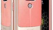 LG G5 Case, Vena vAllure Wave Texture, Bumper Frame, Drop Protection CornerGuard ShockProof, Strong Grip, Slim Hybrid Cover for LG G5 2016 (Gold / Coral Pink)