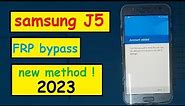 samsung j5 , SM- J500f frp bypass new method
