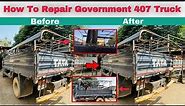 Old Tata 407 Government Vehicle Repair In 2023 | Tata 407 Truck Body Process | Till Dent And Repair