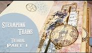 Steampunk Trains Journal Tutorial - Part 1 - Creating the cover and the signatures