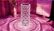 IMQSQIK Crystal Table Lamp,RGB Rose Diamond Touch Lamps ，Color Changing Night Light for Bedroom/Living Room/Party Dinner Decor Creative Lightsy(Remote & Touch