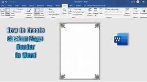 How to create Custom Page Border In Microsoft word 2019 step by step | Page Border in Word