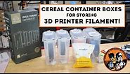 Cereal Container Boxes for Storing 3D Printer Filament!