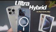 iPhone 15 Pro Max Spigen Ultra Hybrid Clear Case Review + MagSafe Case