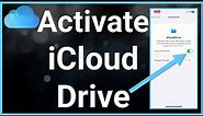 How To Activate iCloud Drive On iPhone
