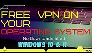 FREE VPN, on your Computer! No Downloads at all !!!
