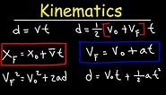 Kinematics In One Dimension - Physics