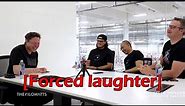 Elon Musk jokes with 3 yes-men about stealing memes