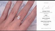 Lily Arkwright - Lulu 1.80ct / 8x6mm Radiant Cut Moissanite 18ct Rose Gold Solitaire Ring