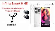 Infinix Smart 8 HD Front,Back And Camera Tempered Glass Screen Protector How to Apply Tempered Glass