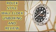 Rolex Style Wall Clock Unboxing and Review
